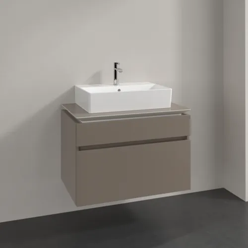 VILLEROY BOCH Legato toaletní skříňka, 2 výsuvy, 800 x 550 x 500 mm, Truffle Grey / Truffle Grey #B60200VG, obrázek 2
