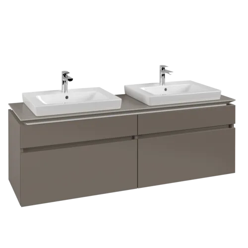 VILLEROY BOCH Legato toaletní skříňka, 4 výsuvy, 1600 x 550 x 500 mm, Truffle Grey / Truffle Grey #B69300VG