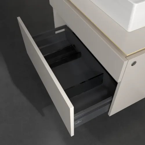 VILLEROY BOCH Legato toaletní skříňka, 2 výsuvy, 800 x 550 x 500 mm, Soft Grey / Soft Grey #B60200VK, obrázek 6