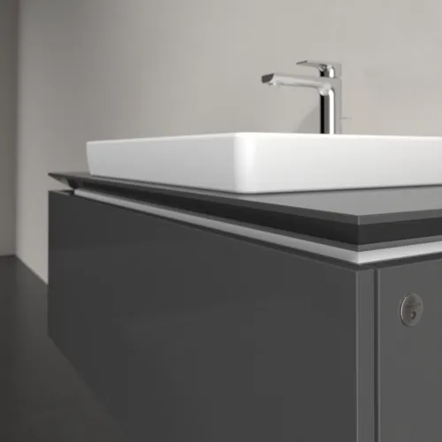 VILLEROY BOCH Legato toaletní skříňka, s osvětlením, 1 zásuvka, 1000 x 380 x 500 mm, lesklá šedá / lesklá šedá #B680L0FP, obrázek 4