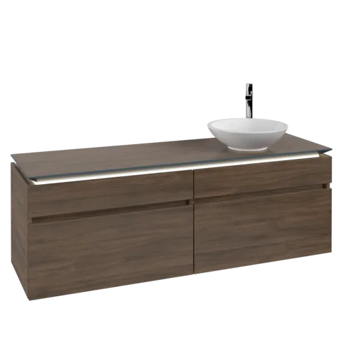 VILLEROY BOCH Legato toaletní skříňka, s osvětlením, 4 výsuvy, 1600 x 550 x 500 mm, Arizona Oak / Arizona Oak #B598L0VH