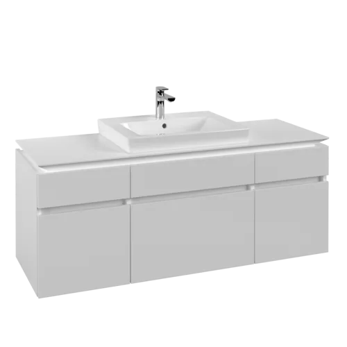 VILLEROY BOCH Legato toaletní skříňka, 5 výsuvů, 1400 x 550 x 500 mm, bílá matná / bílá matná #B68500MS