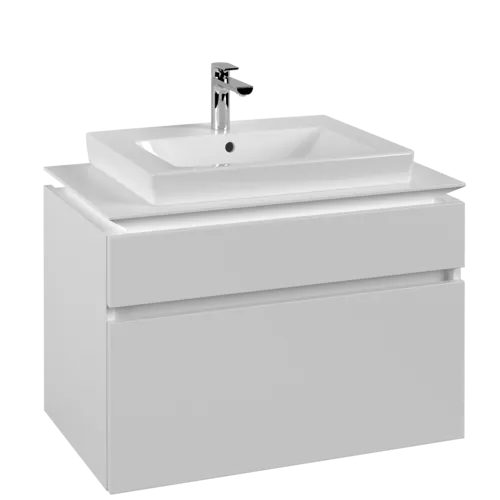VILLEROY BOCH Legato toaletní skříňka, 2 výsuvy, 800 x 550 x 500 mm, bílá matná / bílá matná #B67900MS