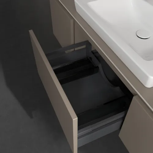 VILLEROY BOCH Legato toaletní skříňka, s osvětlením, 3 výsuvy, 1400 x 380 x 500 mm, Truffle Grey / Truffle Grey #B684L0VG, obrázek 5
