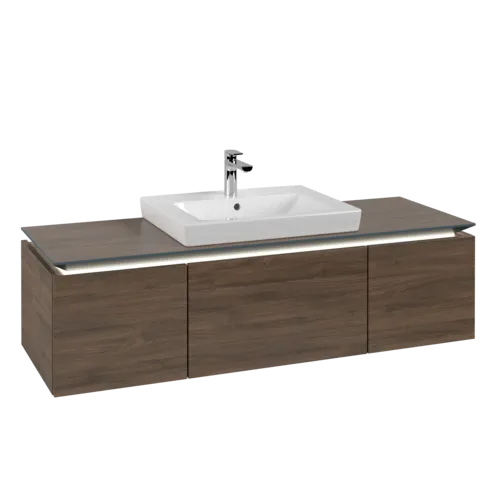 VILLEROY BOCH Legato toaletní skříňka, s osvětlením, 3 výsuvy, 1400 x 380 x 500 mm, Arizona Oak / Arizona Oak #B684L0VH