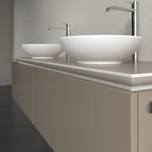 VILLEROY BOCH Legato toaletní skříňka, s osvětlením, 2 výsuvy, 1600 x 380 x 500 mm, Truffle Grey / Truffle Grey #B599L0VG, obrázek 4