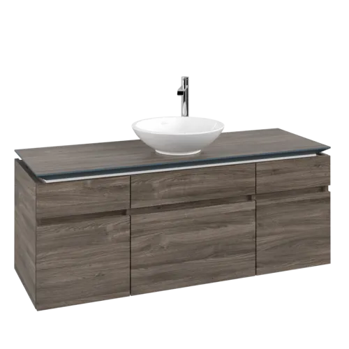 VILLEROY BOCH Legato toaletní skříňka, 5 výsuvů, 1400 x 550 x 500 mm, Kamenný dub / Kamenný dub #B58600RK