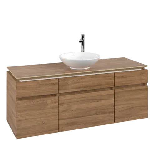 VILLEROY BOCH Legato toaletní skříňka, 5 výsuvů, 1400 x 550 x 500 mm, dub Kansas / dub Kansas #B58600RH