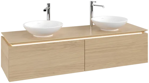 VILLEROY BOCH Legato toaletní skříňka, s osvětlením, 2 výsuvy, 1600 x 380 x 500 mm, severský dub / severský dub #B599L0VJ