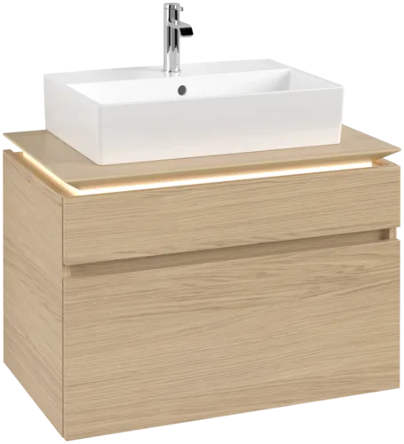 VILLEROY BOCH Legato toaletní skříňka, s osvětlením, 2 výsuvy, 800 x 550 x 500 mm, severský dub / severský dub #B602L0VJ