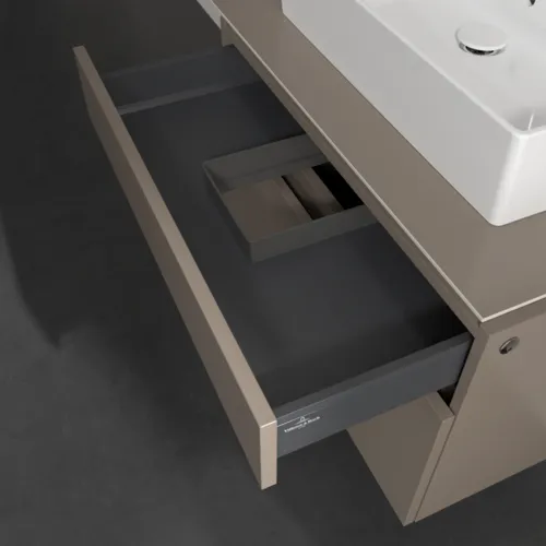 VILLEROY BOCH Legato toaletní skříňka, s osvětlením, 2 výsuvy, 800 x 550 x 500 mm, Truffle Grey / Truffle Grey #B602L0VG, obrázek 6