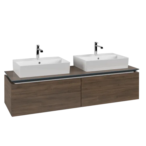 VILLEROY BOCH Legato toaletní skříňka, 2 výsuvy, 1600 x 380 x 500 mm, Arizona Oak / Arizona Oak #B67600VH