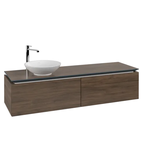 VILLEROY BOCH Legato toaletní skříňka, 2 výsuvy, 1600 x 380 x 500 mm, Arizona Oak / Arizona Oak #B59500VH