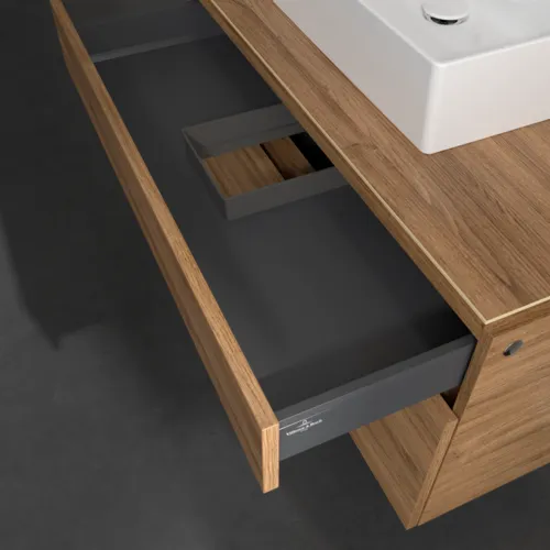 VILLEROY BOCH Legato toaletní skříňka, 2 výsuvy, 1000 x 550 x 500 mm, dub Kansas / dub Kansas #B60400RH, obrázek 7