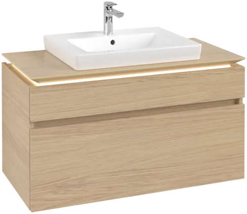 VILLEROY BOCH Legato toaletní skříňka, s osvětlením, 2 výsuvy, 1000 x 550 x 500 mm, severský dub / severský dub #B681L0VJ