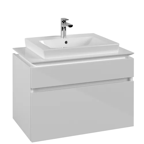 VILLEROY BOCH Legato toaletní skříňka, 2 výsuvy, 800 x 550 x 500 mm, lesklá bílá / lesklá bílá #B67900DH