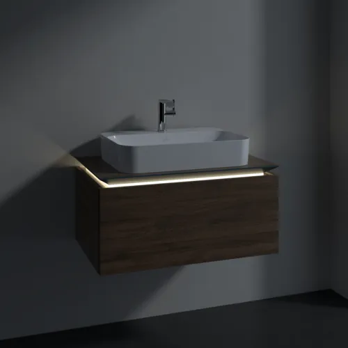 VILLEROY BOCH Legato toaletní skříňka, s osvětlením, 1 zásuvka, 800 x 380 x 500 mm, Arizona Oak / Arizona Oak #B753L0VH, obrázek 5