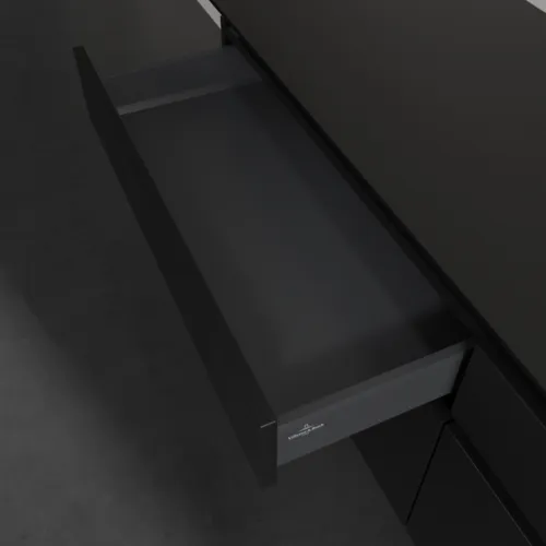 VILLEROY BOCH Legato toaletní skříňka, s osvětlením, 4 výsuvy, 1600 x 550 x 500 mm, černý matný lak / černý matný lak #B598L0PD, obrázek 6