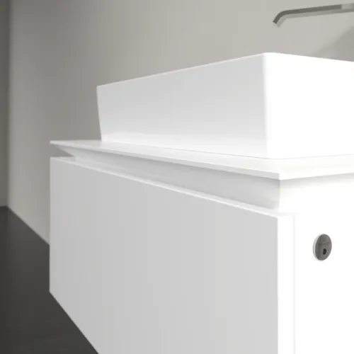 VILLEROY BOCH Legato toaletní skříňka, s osvětlením, 1 zásuvka, 800 x 380 x 500 mm, bílá matná / bílá matná #B601L0MS, obrázek 4