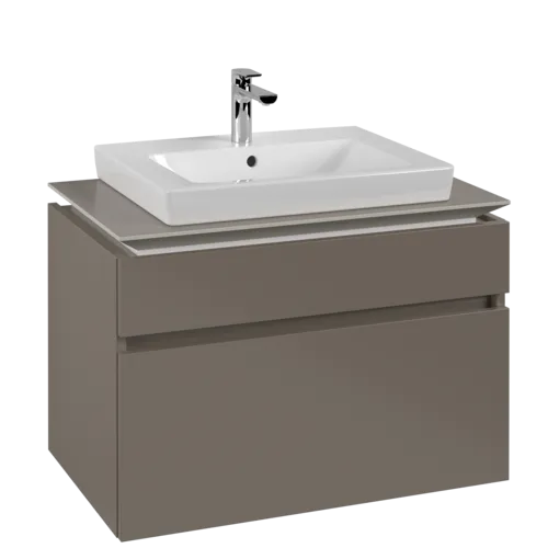 VILLEROY BOCH Legato toaletní skříňka, s osvětlením, 2 výsuvy, 800 x 550 x 500 mm, Truffle Grey / Truffle Grey #B679L0VG