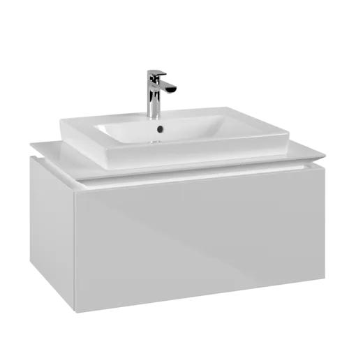 VILLEROY BOCH Legato toaletní skříňka, 1 zásuvka, 800 x 380 x 500 mm, lesklá bílá / lesklá bílá #B67800DH