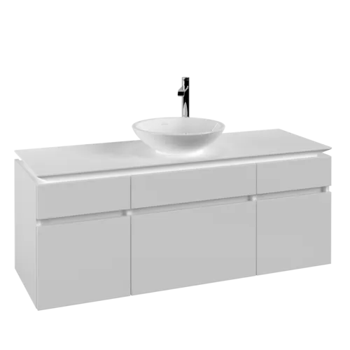VILLEROY BOCH Legato toaletní skříňka, 5 výsuvů, 1400 x 550 x 500 mm, bílá matná / bílá matná #B58600MS