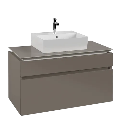 VILLEROY BOCH Legato toaletní skříňka, 2 výsuvy, 1000 x 550 x 500 mm, Truffle Grey / Truffle Grey #B60400VG