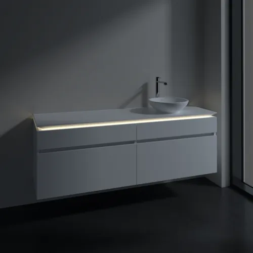 VILLEROY BOCH Legato toaletní skříňka, s osvětlením, 4 výsuvy, 1600 x 550 x 500 mm, bílá matná / bílá matná #B598L0MS, obrázek 3