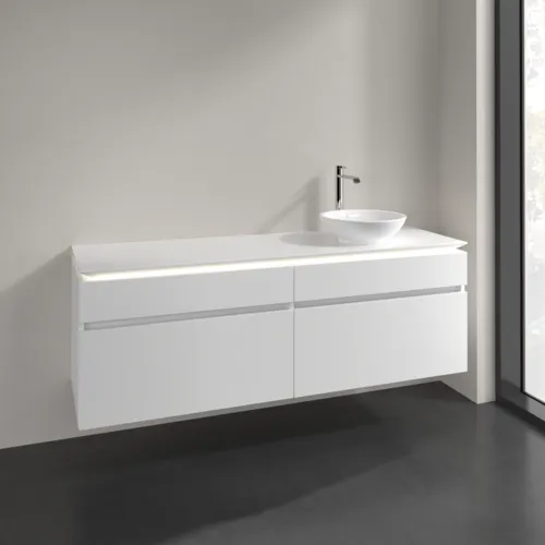 VILLEROY BOCH Legato toaletní skříňka, s osvětlením, 4 výsuvy, 1600 x 550 x 500 mm, bílá matná / bílá matná #B598L0MS, obrázek 2