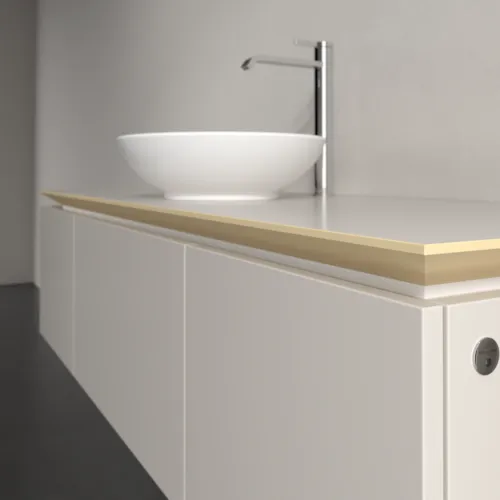 VILLEROY BOCH Legato toaletní skříňka, s osvětlením, 3 výsuvy, 1400 x 380 x 500 mm, Soft Grey / Soft Grey #B585L0VK, obrázek 4