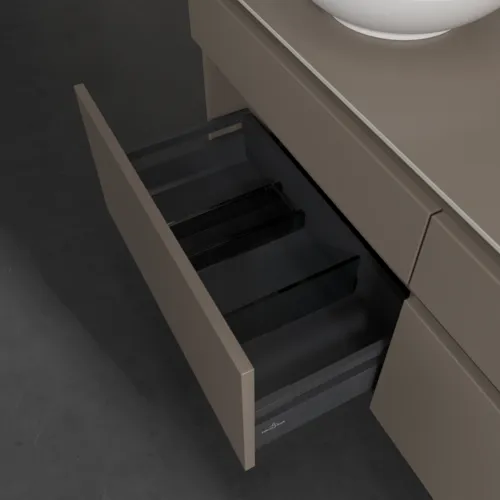 VILLEROY BOCH Legato toaletní skříňka, s osvětlením, 4 výsuvy, 1400 x 550 x 500 mm, Truffle Grey / Truffle Grey #B592L0VG, obrázek 5