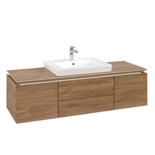 VILLEROY BOCH Legato toaletní skříňka, 3 výsuvy, 1400 x 380 x 500 mm, dub Kansas / dub Kansas #B68400RH