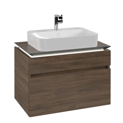 VILLEROY BOCH Legato toaletní skříňka, s osvětlením, 2 výsuvy, 800 x 550 x 500 mm, Arizona Oak / Arizona Oak #B754L0VH