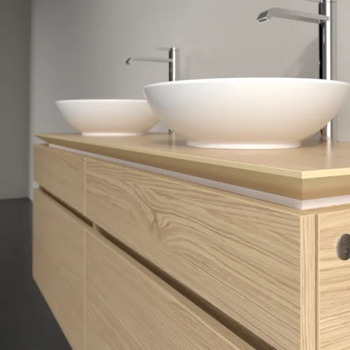 VILLEROY BOCH Legato toaletní skříňka, s osvětlením, 4 výsuvy, 1400 x 550 x 500 mm, severský dub / severský dub #B592L0VJ, obrázek 4