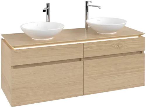 VILLEROY BOCH Legato toaletní skříňka, s osvětlením, 4 výsuvy, 1400 x 550 x 500 mm, severský dub / severský dub #B592L0VJ
