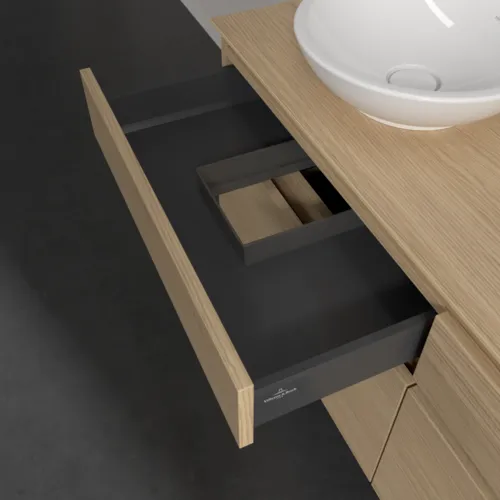 VILLEROY BOCH Legato toaletní skříňka, s osvětlením, 4 výsuvy, 1400 x 550 x 500 mm, severský dub / severský dub #B592L0VJ, obrázek 6