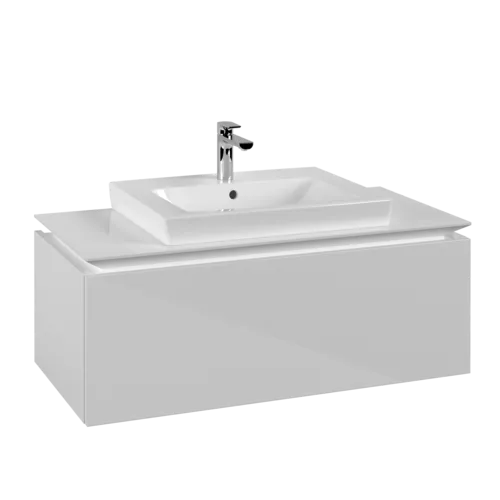 VILLEROY BOCH Legato toaletní skříňka, 1 zásuvka, 1000 x 380 x 500 mm, lesklá bílá / lesklá bílá #B68000DH