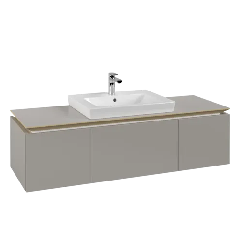 VILLEROY BOCH Legato toaletní skříňka, 3 výsuvy, 1200 x 380 x 500 mm, Soft Grey / Soft Grey #B68200VK