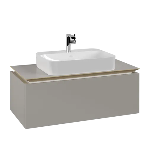 VILLEROY BOCH Legato toaletní skříňka, 1 zásuvka, 1000 x 380 x 500 mm, Soft Grey / Soft Grey #B75500VK