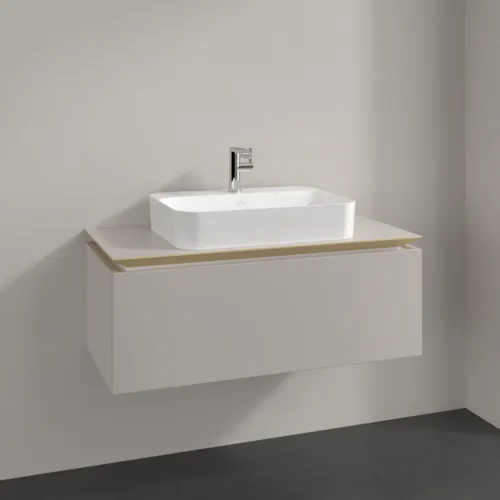 VILLEROY BOCH Legato toaletní skříňka, 1 zásuvka, 1000 x 380 x 500 mm, Soft Grey / Soft Grey #B75500VK, obrázek 2
