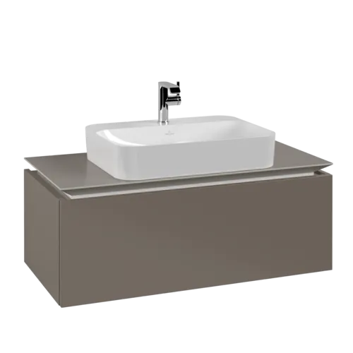 VILLEROY BOCH Legato toaletní skříňka, 1 zásuvka, 1000 x 380 x 500 mm, Truffle Grey / Truffle Grey #B75500VG