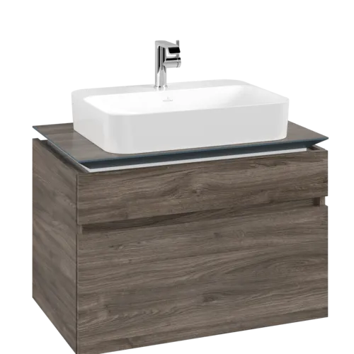 VILLEROY BOCH Legato toaletní skříňka, 2 výsuvy, 800 x 550 x 500 mm, Kamenný dub / Kamenný dub #B75400RK