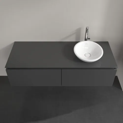 VILLEROY BOCH Legato toaletní skříňka, 2 výsuvy, 1400 x 380 x 500 mm, lesklá šedá / lesklá šedá #B58900FP, obrázek 4
