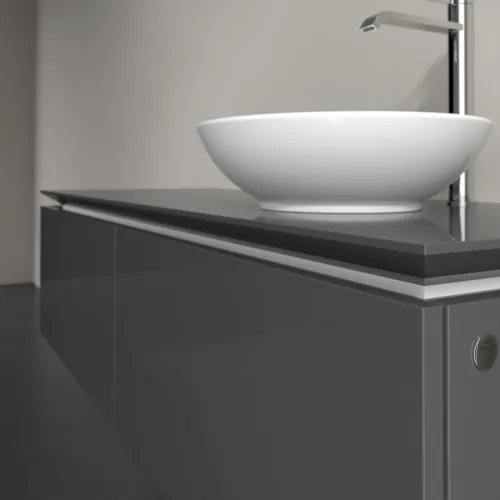 VILLEROY BOCH Legato toaletní skříňka, 2 výsuvy, 1400 x 380 x 500 mm, lesklá šedá / lesklá šedá #B58900FP, obrázek 5