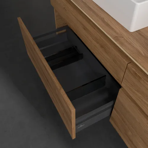 VILLEROY BOCH Legato toaletní skříňka, 4 výsuvy, 1600 x 550 x 500 mm, dub Kansas / dub Kansas #B67700RH, obrázek 6