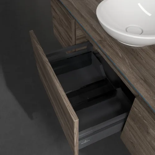 VILLEROY BOCH Legato toaletní skříňka, s osvětlením, 3 výsuvy, 1400 x 380 x 500 mm, Kamenný dub / Kamenný dub #B585L0RK, obrázek 5
