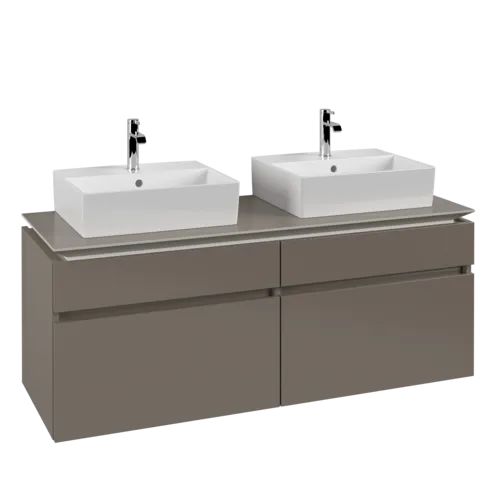 VILLEROY BOCH Legato toaletní skříňka, 4 výsuvy, 1400 x 550 x 500 mm, Truffle Grey / Truffle Grey #B66900VG