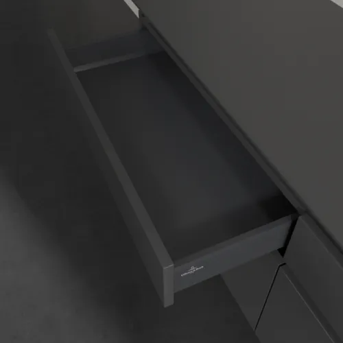 VILLEROY BOCH Legato toaletní skříňka, s osvětlením, 4 výsuvy, 1600 x 550 x 500 mm, lesklá šedá / lesklá šedá #B598L0FP, obrázek 6