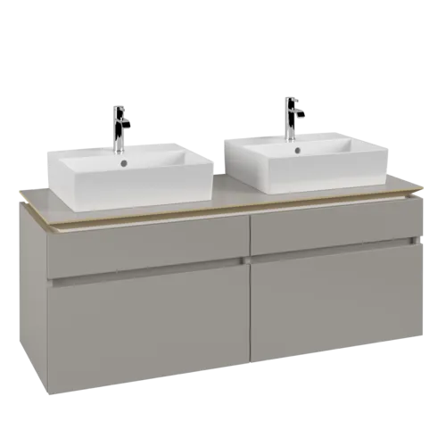 VILLEROY BOCH Legato toaletní skříňka, 4 výsuvy, 1400 x 550 x 500 mm, Soft Grey / Soft Grey #B66900VK