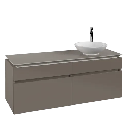 VILLEROY BOCH Legato toaletní skříňka, 4 výsuvy, 1400 x 550 x 500 mm, Truffle Grey / Truffle Grey #B59000VG